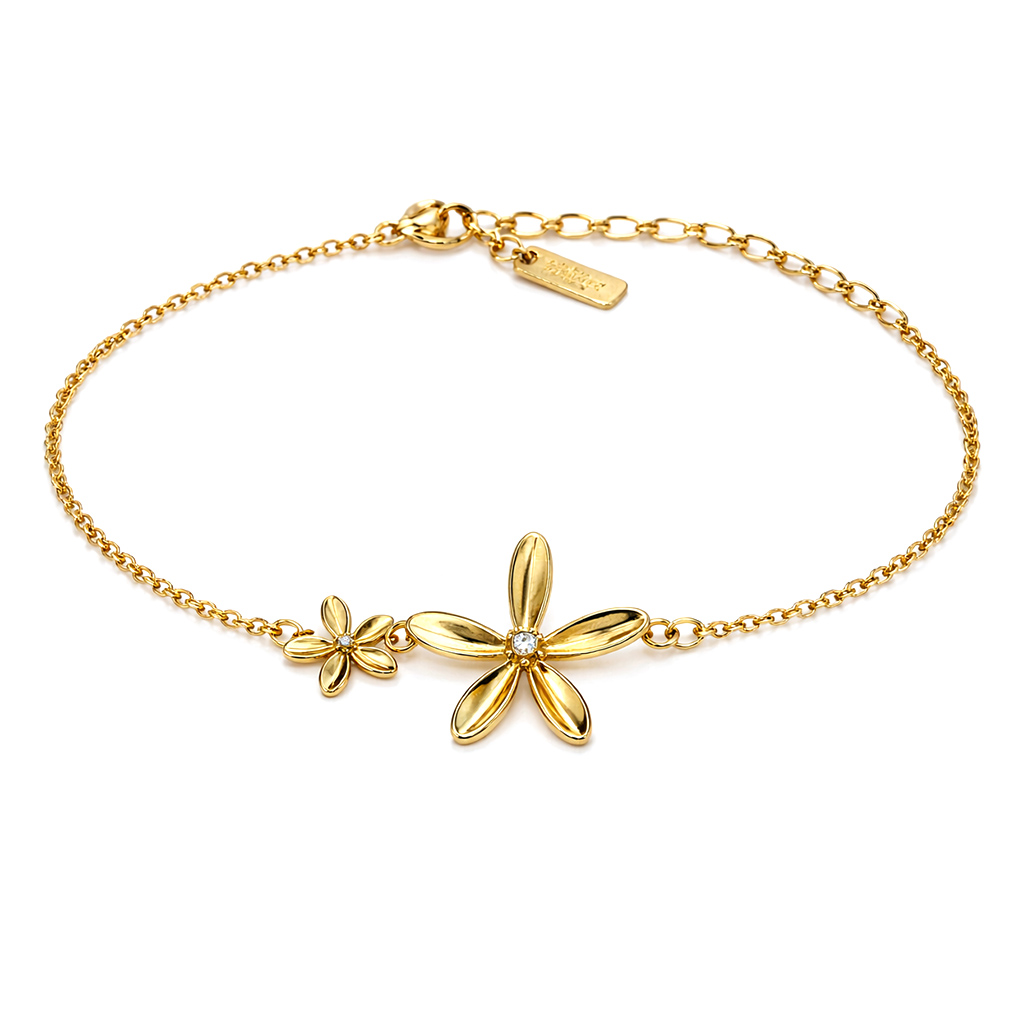 Dámský ocelový náhrdelník a náramek Vamirea s květinovým motivem (4)